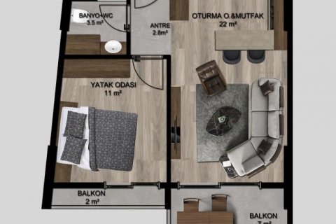 Wohnung in Mersin, Türkei Nr. 186424 - 16