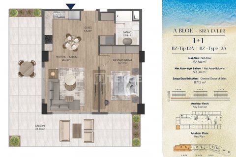 2+1 Leilighet  i Bueyuekcekmece, Istanbul, Tyrkia Nr. 177001 - 19