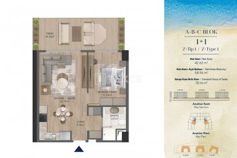 2+1 Leilighet  i Bueyuekcekmece, Istanbul, Tyrkia Nr. 177001 - 16