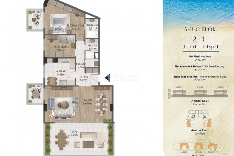 Продажа квартиры  в Бююкчекмедже, Стамбуле, Турция 3+1, 174м2, №177002 – фото 24