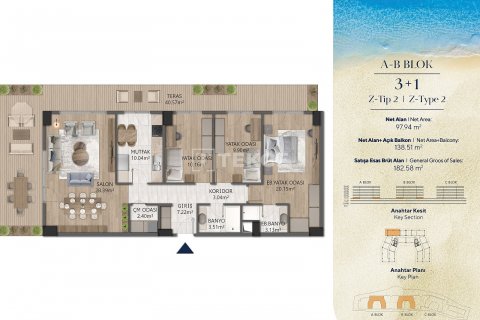 4+1 Lejlighed  i Bueyuekcekmece, Istanbul, Tyrkiet Nr. 177003 - 28