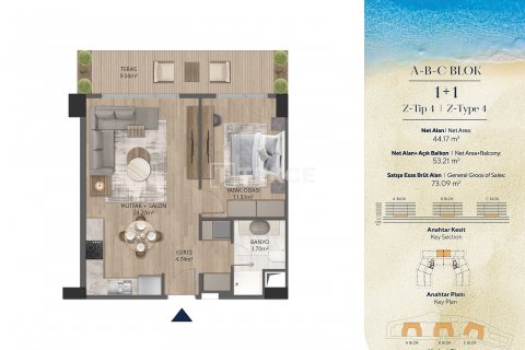 1+1 Lägenhet i Bueyuekcekmece, istanbul, Turkiet Nr. 177000 - 18