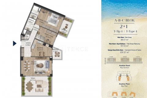 1+1 Lägenhet i Bueyuekcekmece, istanbul, Turkiet Nr. 177000 - 25