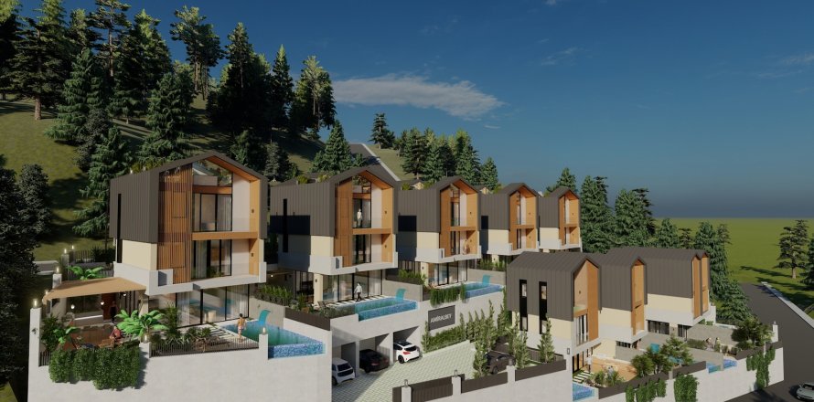 4+1 Villa i Alanya, Antalya, Tyrkia Nr. 173078
