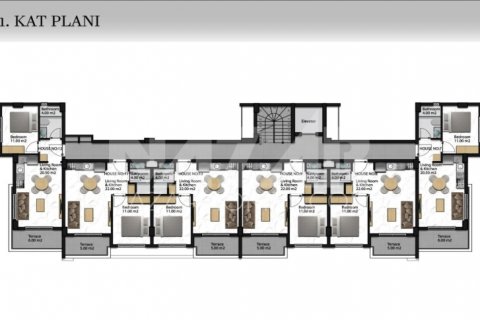 1+1 Lejlighed  i Alanya, Antalya, Tyrkiet Nr. 189797 - 23