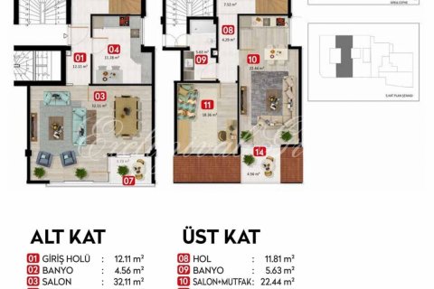 2+1 Lejlighed  i Istanbul, Tyrkiet Nr. 179297 - 13