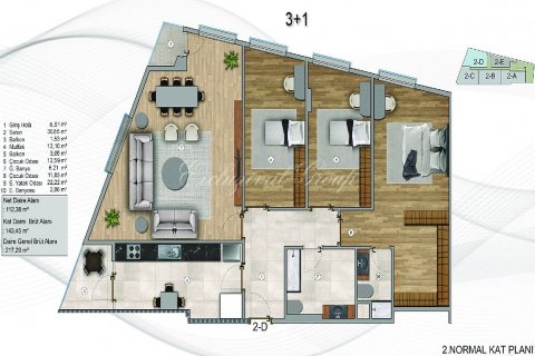 2+1 Leilighet  i Istanbul, Tyrkia Nr. 179298 - 18