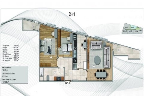 2+1 Leilighet  i Istanbul, Tyrkia Nr. 179298 - 6
