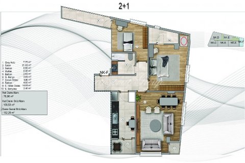 2+1 Leilighet  i Istanbul, Tyrkia Nr. 179298 - 15