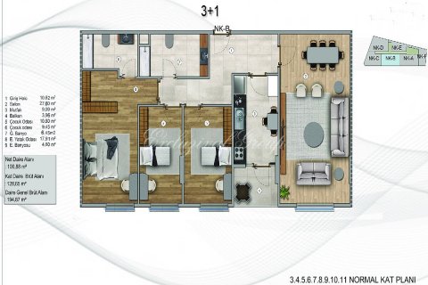 2+1 Leilighet  i Istanbul, Tyrkia Nr. 179298 - 14
