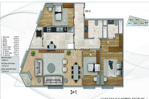 2+1 Leilighet  i Istanbul, Tyrkia Nr. 179298 - 16