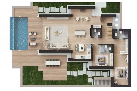 2+1 Villa  i Bodrum, Mugla, Tyrkia Nr. 179294 - 12