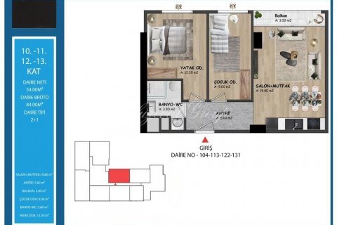 Продажа квартиры в Стамбуле, Турция 1+1, 60м2, №179299 – фото 12