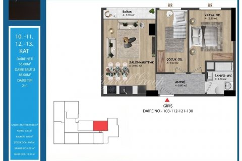 Продажа квартиры в Стамбуле, Турция 1+1, 60м2, №179299 – фото 11