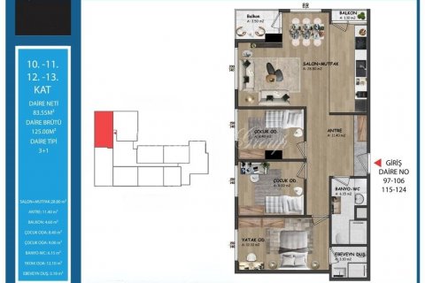 Продажа квартиры в Стамбуле, Турция 1+1, 60м2, №179299 – фото 13