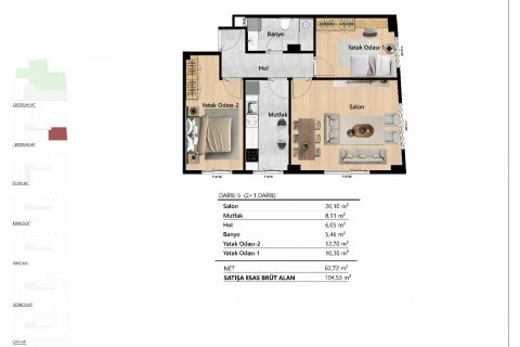 Apartment for sale in Beyoglu, Istanbul, Turkey, 104m2, No. 182525 – photo 23