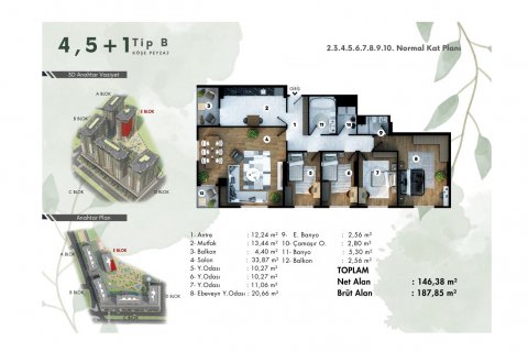 Wohnung  in Eyup, Istanbul, Türkei Nr. 175939 - 26