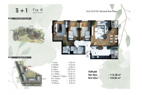 Wohnung  in Eyup, Istanbul, Türkei Nr. 175939 - 25