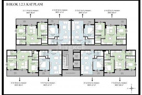2+1 Leilighet i Alanya, Antalya, Tyrkia Nr. 191474 - 28