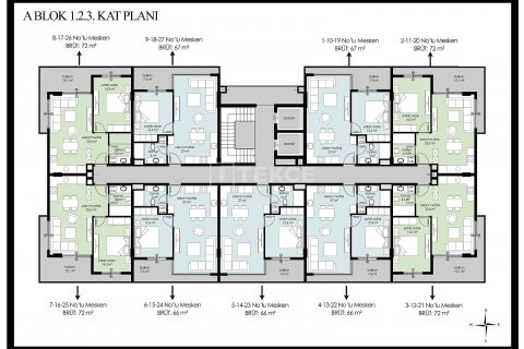 2+1 Leilighet i Alanya, Antalya, Tyrkia Nr. 191474 - 24