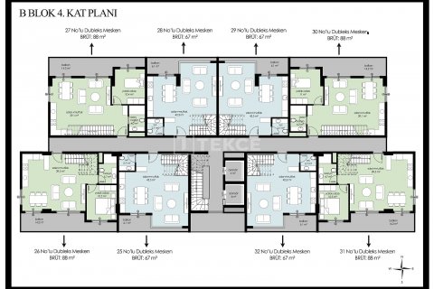 2+1 Leilighet i Alanya, Antalya, Tyrkia Nr. 191474 - 30