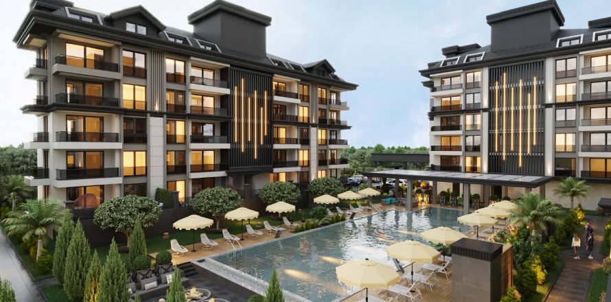 Daire  1+1  Alanya, Antalya, Türkiye №166408