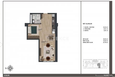 Продажа квартиры в Стамбуле, Турция 1+1, 64м2, №47756 – фото 18
