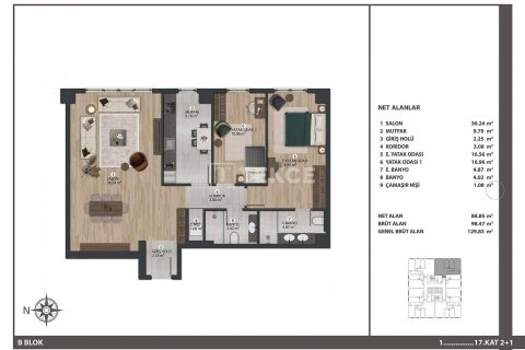 Продажа квартиры в Стамбуле, Турция 1+1, 64м2, №47756 – фото 20