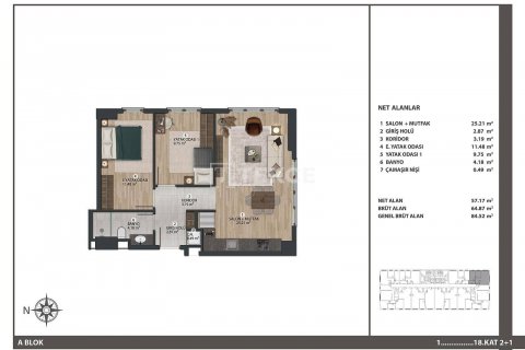 Продажа квартиры в Стамбуле, Турция 1+1, 64м2, №47756 – фото 19