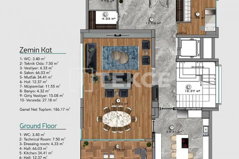 7+1 Villa  i Ankara, Tyrkiet Nr. 161555 - 21