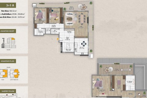 3+1 Lejlighed i Istanbul, Tyrkiet Nr. 177364 - 7