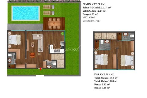 3+1 Villa in Bodrum, Mugla, Türkei Nr. 179310 - 26