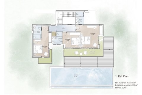 5+1 Villa in Bodrum, Mugla, Türkei Nr. 179308 - 8