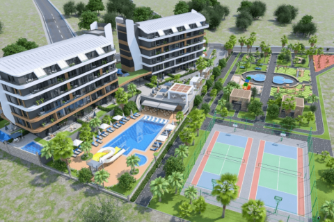 1+1 Lejlighed  i Alanya, Antalya, Tyrkiet Nr. 170157 - 2