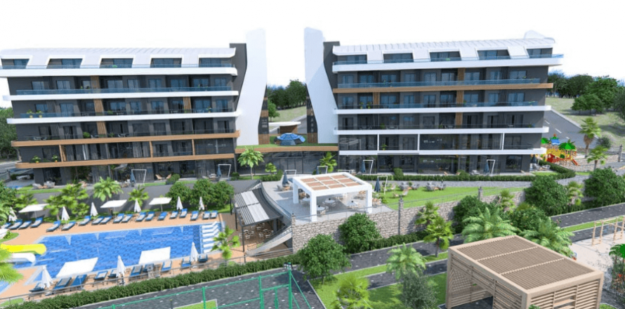 1+1 Lejlighed  i Alanya, Antalya, Tyrkiet Nr. 170157