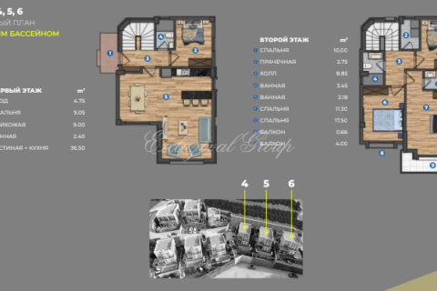 3+1 Villa i Bodrum, Mugla, Tyrkia Nr. 179287 - 15