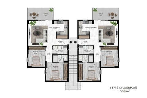 2+1 Villa  in Bodrum, Mugla, Türkei Nr. 179292 - 20