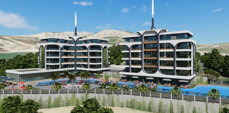 1+1 Leilighet  i Alanya, Antalya, Tyrkia Nr. 179559