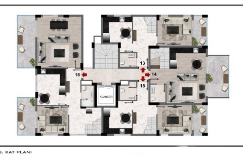1+1 Wohnung  in Gazipasa, Antalya, Türkei Nr. 180078 - 10