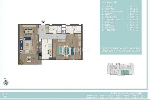 Apartment for sale in Istanbul, Turkey, 3 bedrooms, 165m2, No. 189737 – photo 26