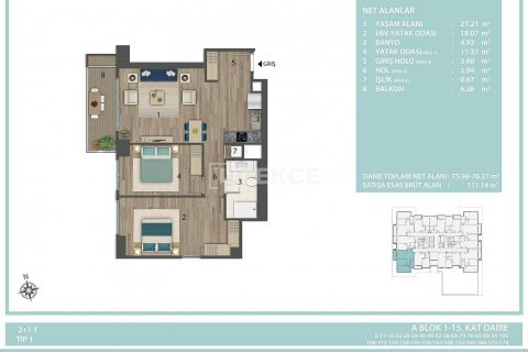 Apartment for sale in Istanbul, Turkey, 3 bedrooms, 165m2, No. 189737 – photo 27