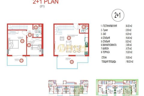 1+1 Wohnung  in Alanya, Antalya, Türkei Nr. 179732 - 19