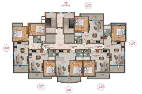 1+1 Leilighet  i Avsallar, Antalya, Tyrkia Nr. 180978 - 26