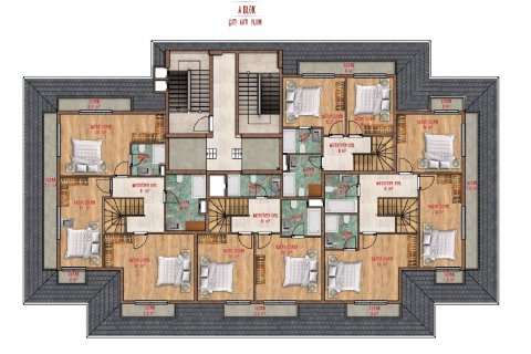 1+1 Leilighet  i Avsallar, Antalya, Tyrkia Nr. 180978 - 28