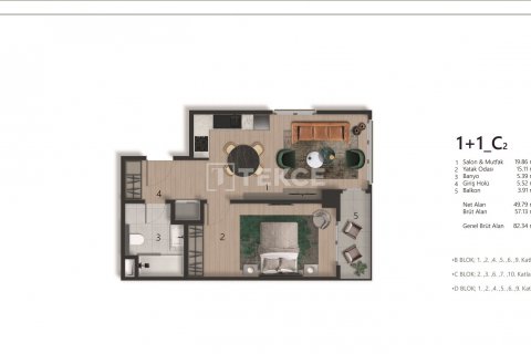 2+1 Lejlighed  i Istanbul, Tyrkiet Nr. 191129 - 19