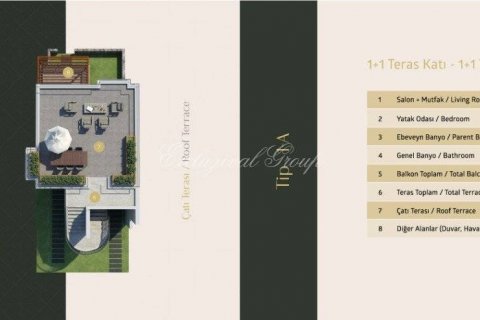 1+1 Wohnung in Bodrum, Mugla, Türkei Nr. 178818 - 8