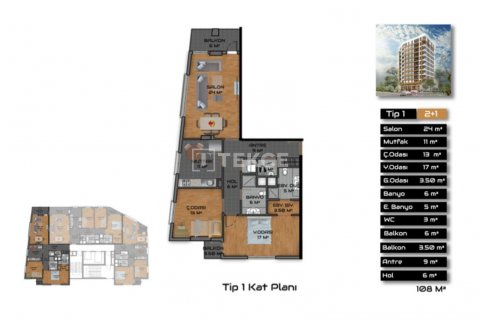 3+1 Lägenhet i istanbul, Turkiet Nr. 162568 - 27