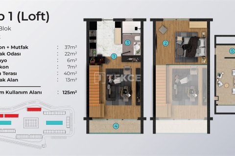 1+1 Lägenhet i Iskele, Nr. 177383 - 24