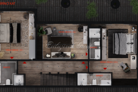3+1 Villa i Marmaris, Mugla, Tyrkiet Nr. 179168 - 2