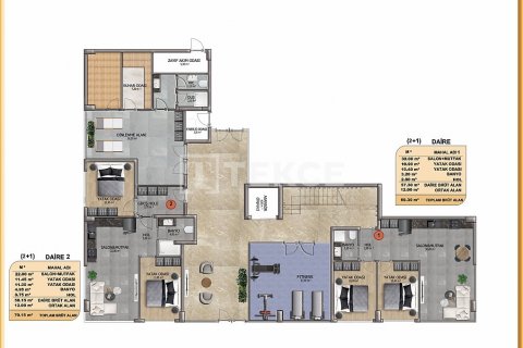 1+1 Lägenhet  i Alanya, Antalya, Turkiet Nr. 175441 - 25
